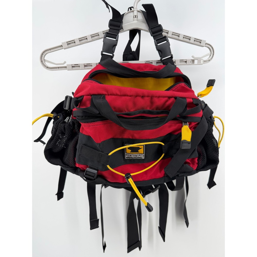Mountainsmith Tour Lumbar Pack Red Black Hiking Waist Bag Recycled Fabric